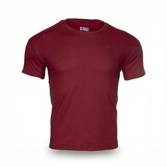 DEPART T-SHIRT HOMME BORDEAU 100% COTON SIMPLE